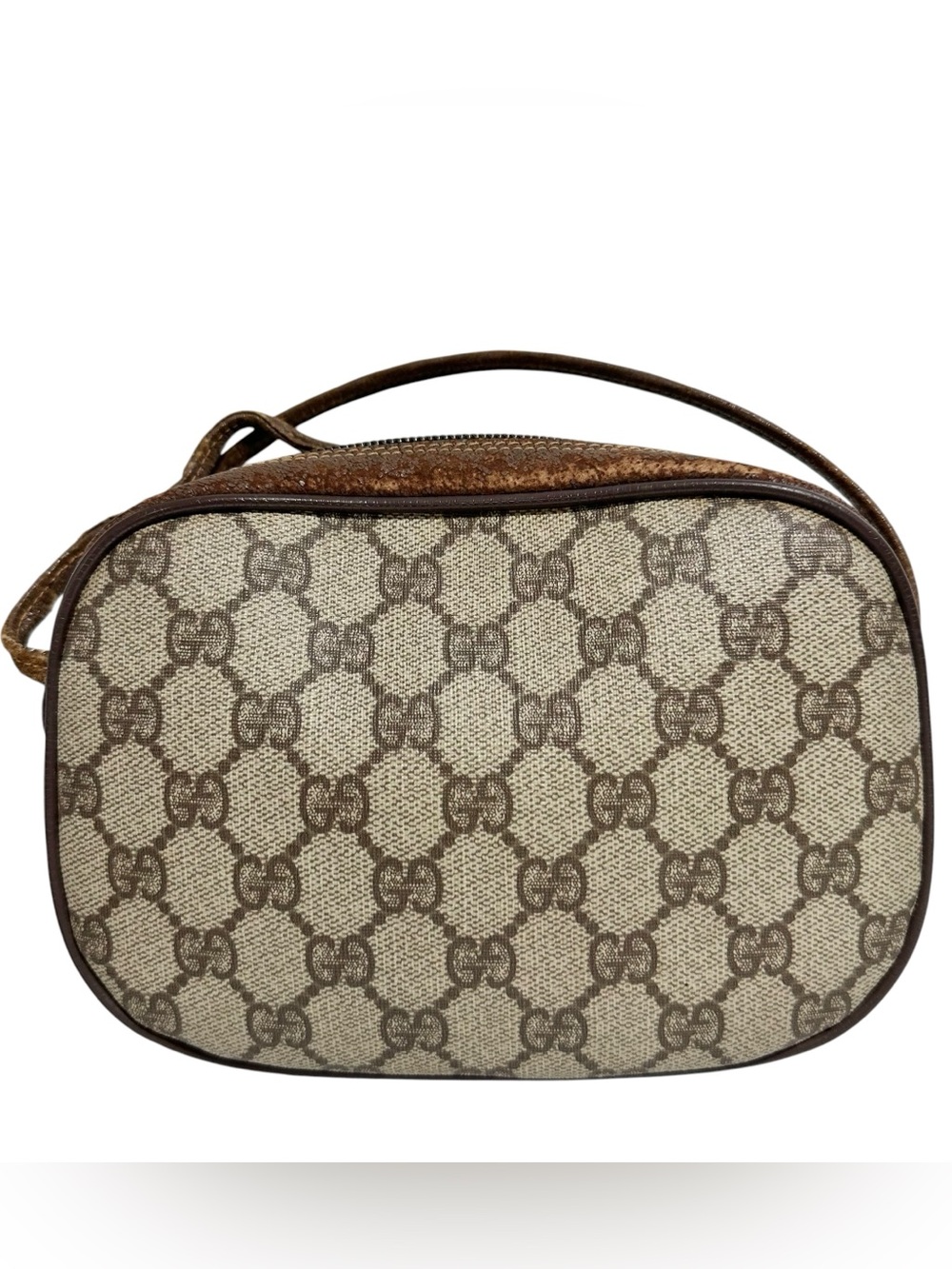 Gucci GG Supreme Web Canvas & Leather Sherry Line Stripe Vintage Crossbody Bag - Picture 4 of 15